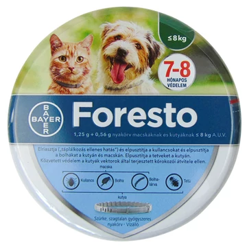 Foresto nyakörv 8 kg alatti macskák és kutyák részére